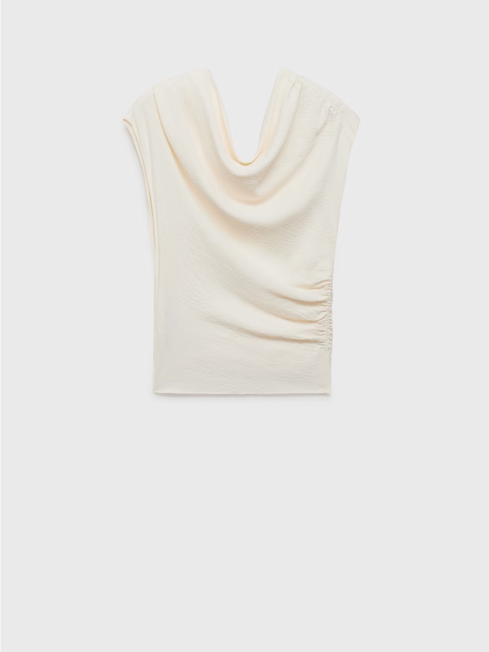 Mango ASYMMETRIC RUCHED TOP, Large - Picture 6 of 11